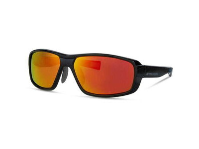 Madison Target Glasses - gloss black / fire mirror