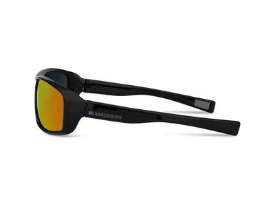 Madison Target Glasses - gloss black / fire mirror click to zoom image