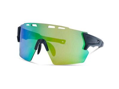 Madison Stealth Glasses - matt dark grey / green mirror