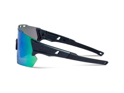 Madison Stealth Glasses - matt dark grey / green mirror click to zoom image
