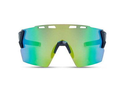 Madison Stealth Glasses - matt dark grey / green mirror click to zoom image