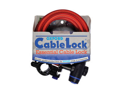 Oxford Cable Lock 12mm x 1800mm - Red