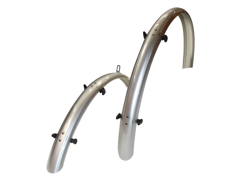Oxford 700c Hybrid 46mm Mudguard Set Silver click to zoom image