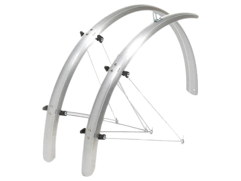 Oxford 700c/27' Std Wide 41mm Mudguards Silver click to zoom image