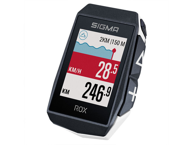 Sigma ROX 11.1 EVO GPS Cycle Computer (White) HR Set click to zoom image