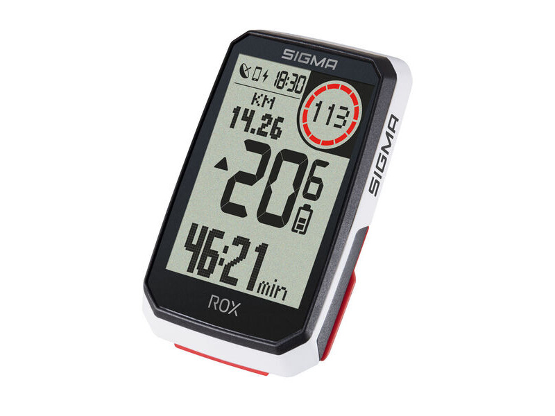 Sigma ROX 4.0 GPS Cycle Computer (White) HR Set click to zoom image
