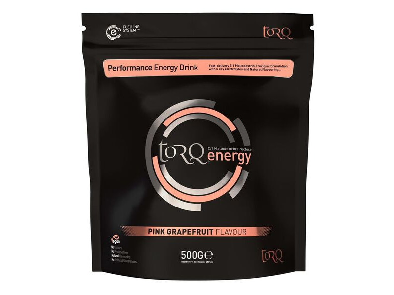 Torq Fitness Natural Energy Drink (1 X 500g): Pink Grapefruit click to zoom image