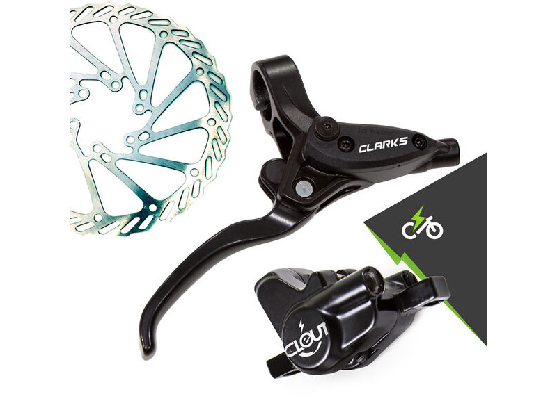 Clarks Cycle Systems E-Clout Hydraulic 180/160 E-Brake Disc Brakeset click to zoom image