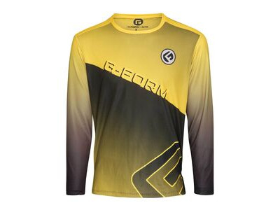 G-Form Mens LS Podium Jersey Race Yellow/White