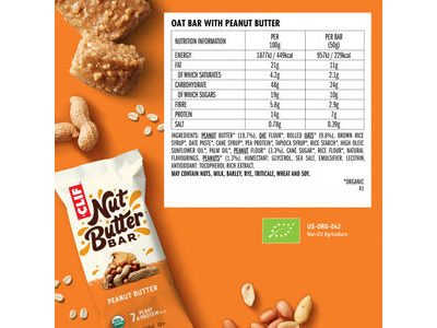 Clif Nut Butter Bar (12 Pack) Peanut Butter click to zoom image