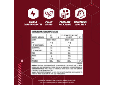 Clif Blok Energy Chews (18 Pack) Strawberry click to zoom image