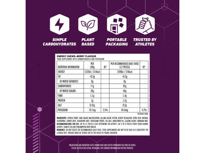 Clif Blok Energy Chews (18 Pack) Mountain Berry click to zoom image