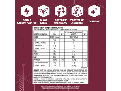 Clif Blok Energy Chews (18 Pack) Black Cherry click to zoom image