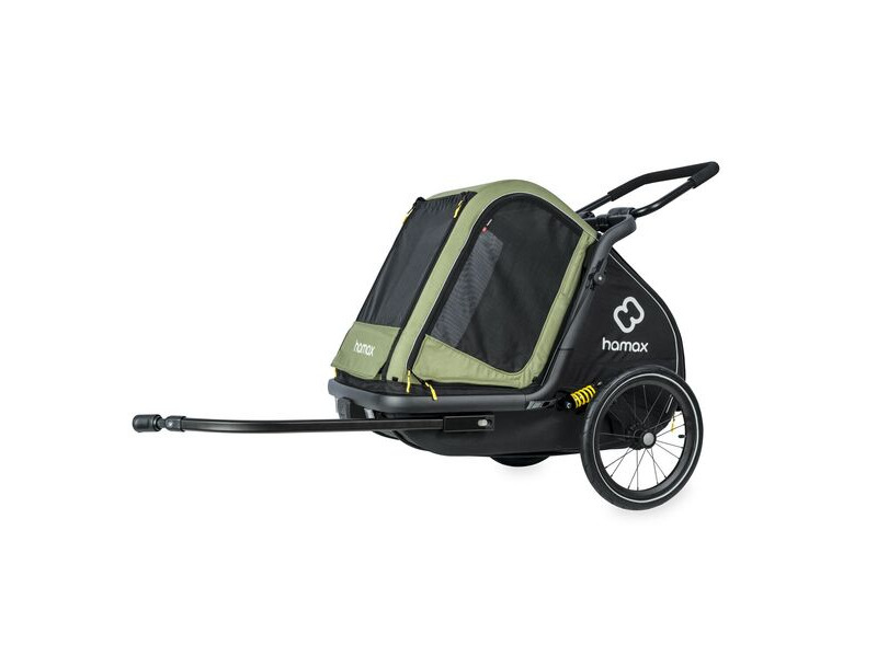 Hamax Pluto Dog Trailer Medium Green Medium click to zoom image