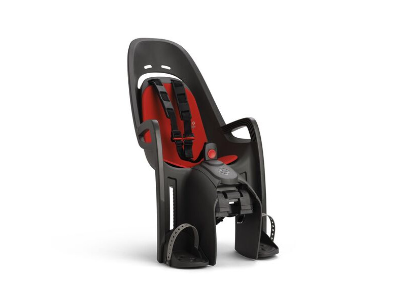 Hamax Zenith Child Bike Seat With Carrier Adapter 2024: Grey/Red click to zoom image