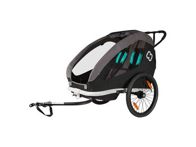 Hamax Traveller Twin Child Trailer: Blue/Grey Twin