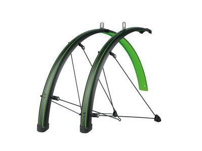 SKS Bluemels Stingray 28 Mudguard Set 45mm 45MM MATT BLACK/LIME GREE click to zoom image